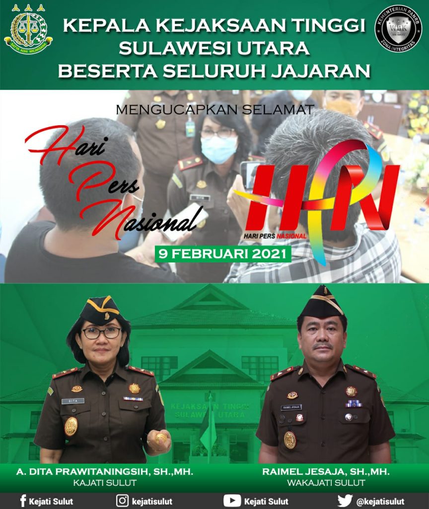 Kajati Sulut Ucapkan Selamat Hari Pers Nasional