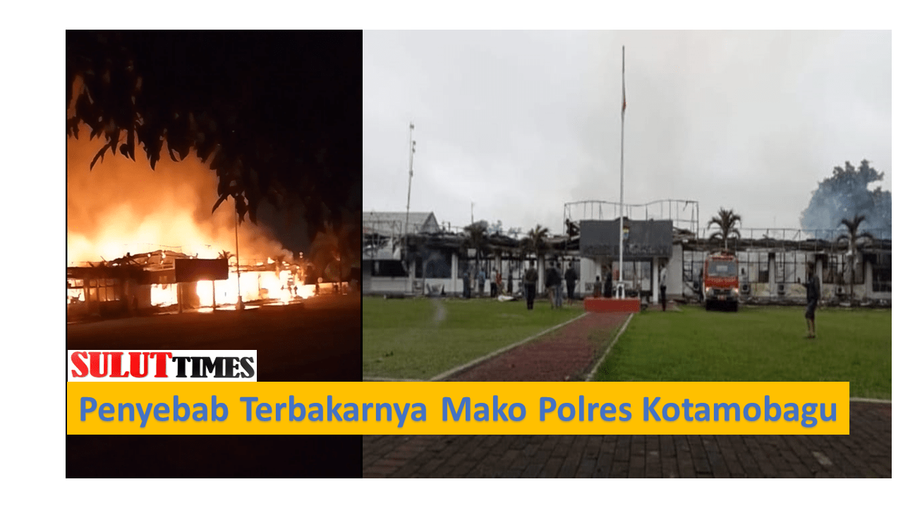 polres KOtamobagu terbakar