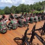 Tingkatkan Kemampuan Fisik, Prajurit Lanudal Manado Laksanakan Latihan Lintas Medan 19,2 Km Di Minahasa Utara.