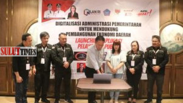 Wujudkan Pembangunan Ekonomi Daerah Digitalisasi Administrasi Pemerintahan, Bupati FDW Launching Aplikasi Pelayanan Publik.
