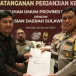 KPU dan Polda Sulut Tandatangani Kerjasama Pengamanan Pemilu 2024